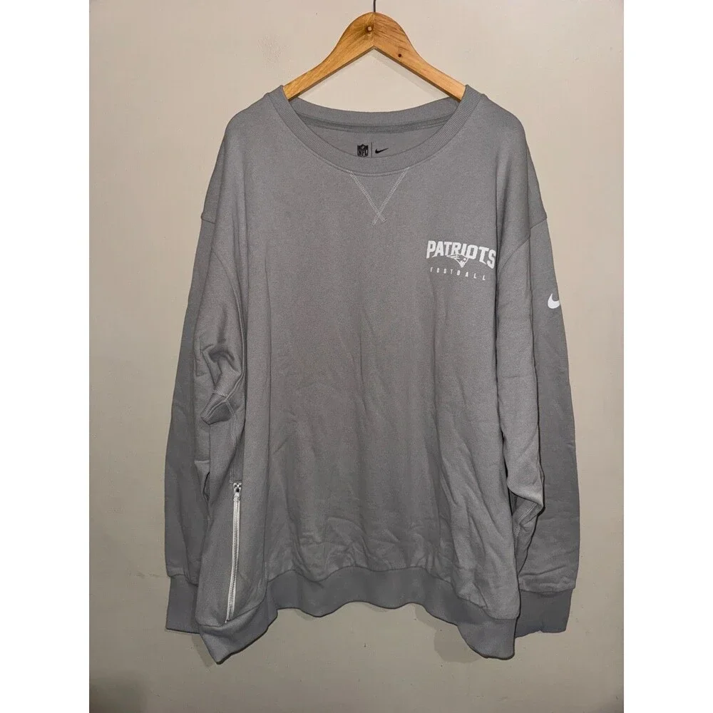 Men 4XL Nike NFL New England Patriots Team Issue On-Field Heavyweight Sweatshirt